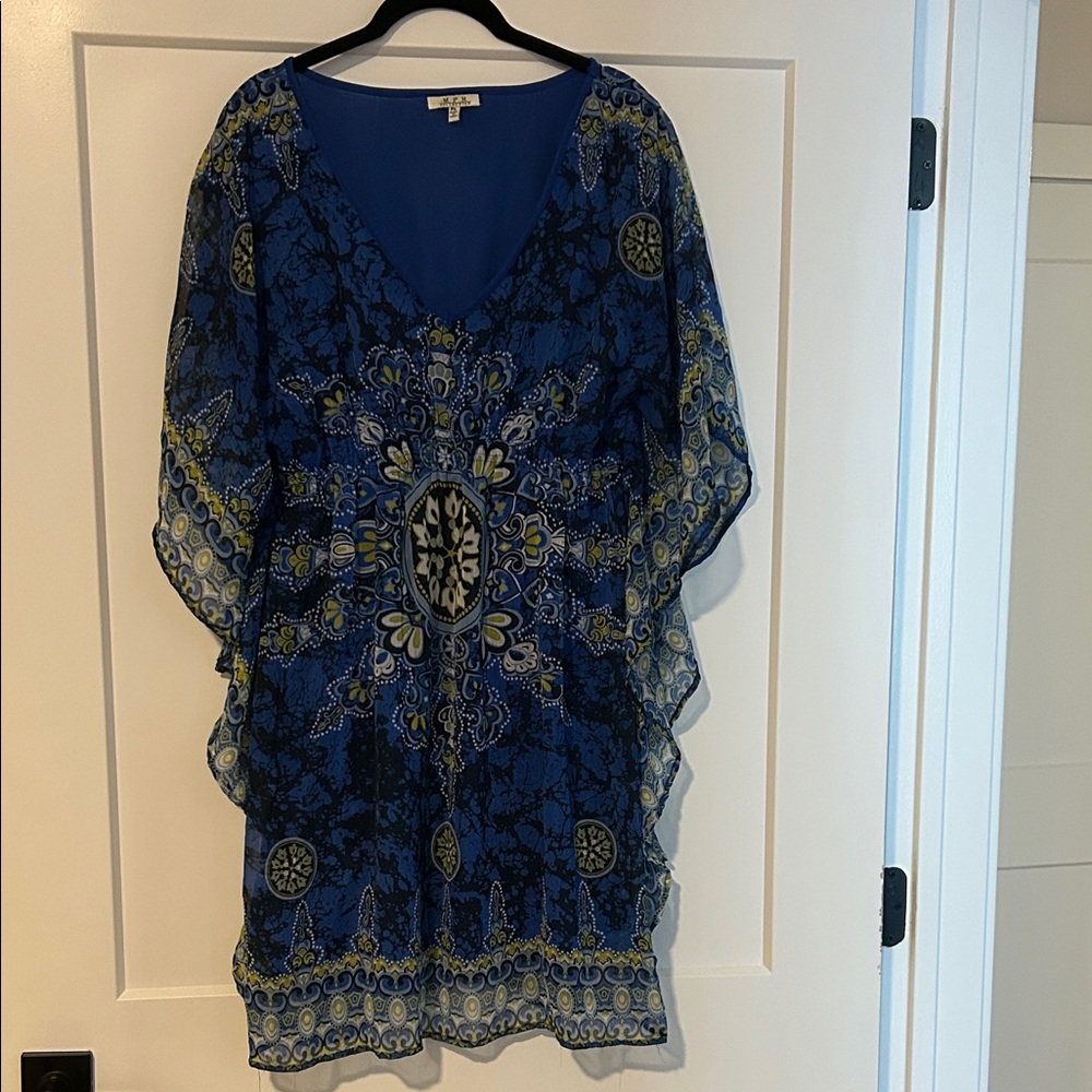 Blue and Yellow Patterned Tunic